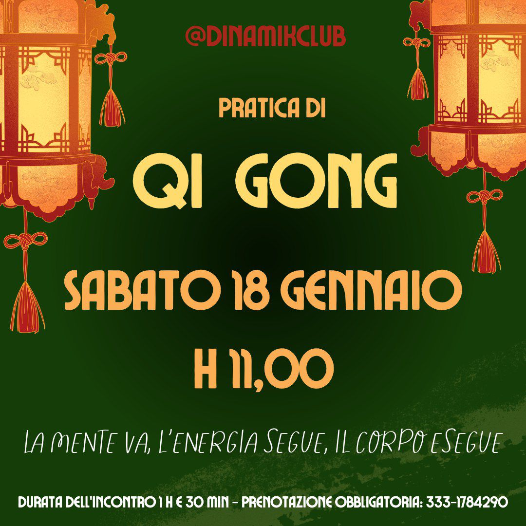 Pratica di Qi Gong al DinamikClub di Pisa - Evento 18 gennaio 2025