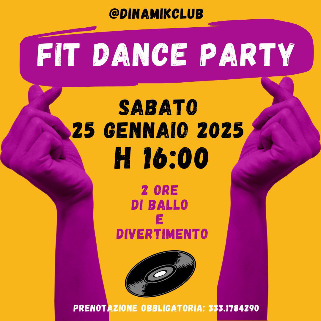 Fit Dance Party al DinamikClub di Pisa - Evento fitness 25 gennaio 2025