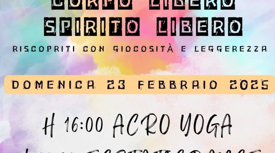 Locandina evento Acro Yoga ed Ecstatic Dance a Pisa - DinamikClub, 23 febbraio 2025